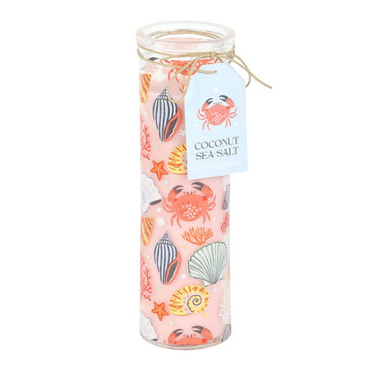 Pastel Shell Print Coconut & Sea Salt Tube Candle 🇬🇧