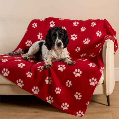 Pet Paw Print Fleece Throw 🇬🇧