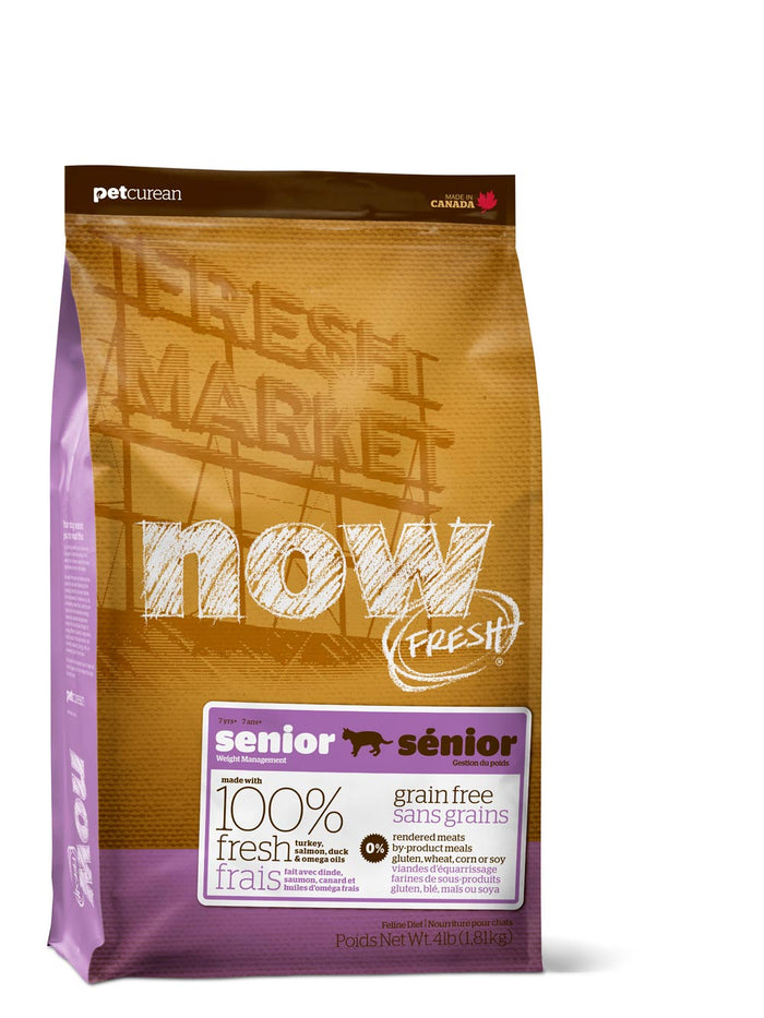 Petcurean Now Fresh Senior Turkey, Salmon & Duck Grain-Free Dry Cat Food