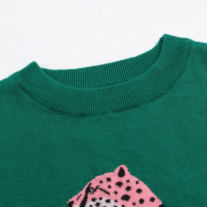 Pink Cheetah Knit Tee