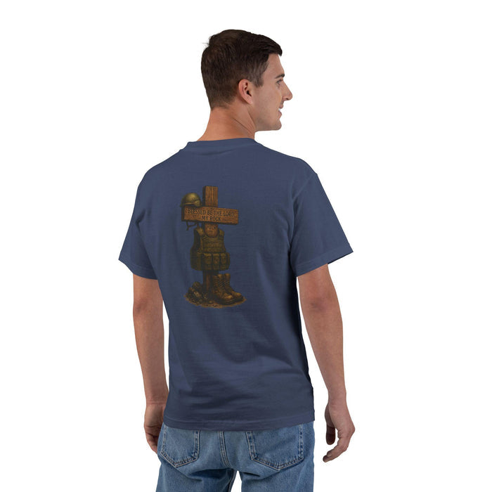 Psalm 144:1 Christian Military Tribute T-Shirt