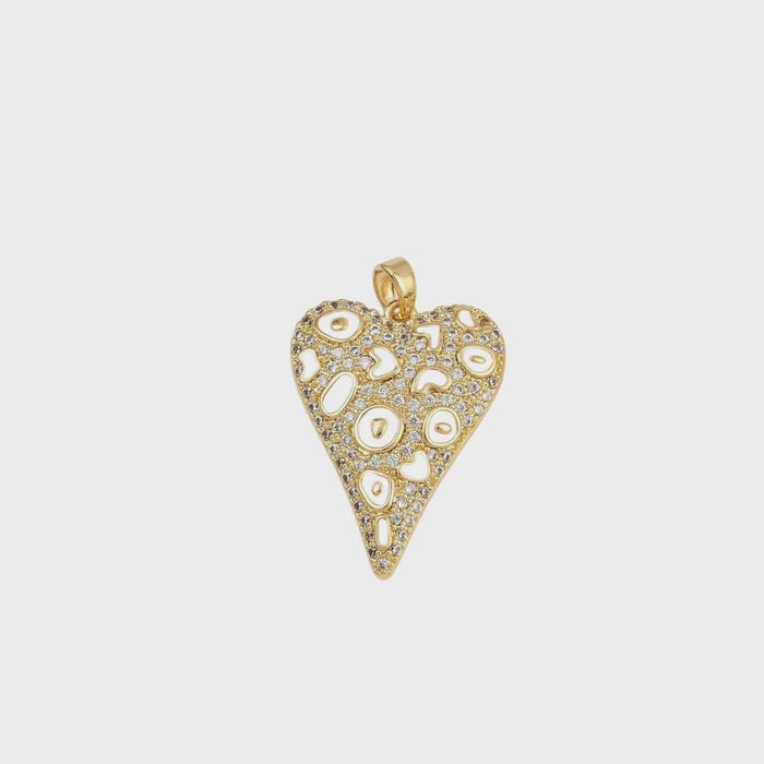 Radiant Sparkle Heart Charm