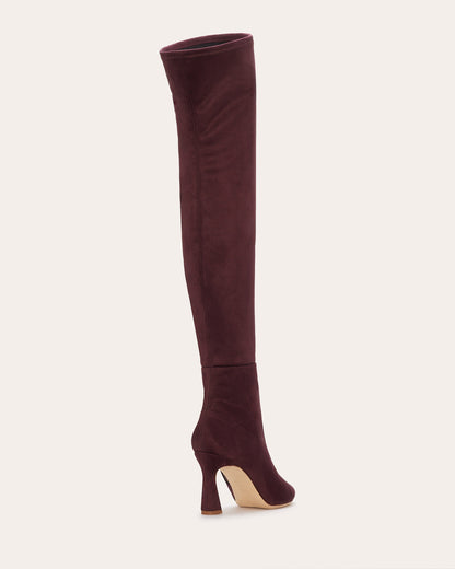 Dara Suede Over-The-Knee Boots | BURGUNDY SUEDE