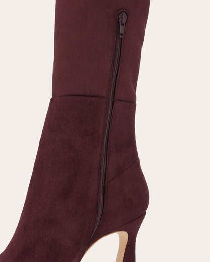 Dara Suede Over-The-Knee Boots | BURGUNDY SUEDE