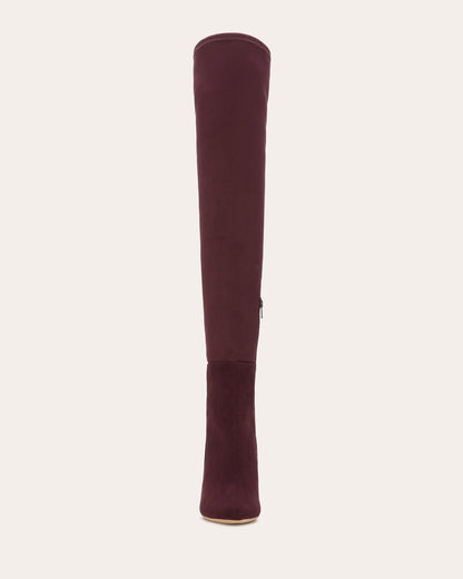 Dara Suede Over-The-Knee Boots | BURGUNDY SUEDE