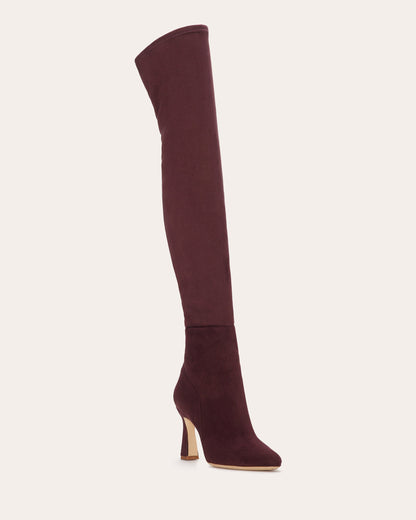 Dara Suede Over-The-Knee Boots | BURGUNDY SUEDE