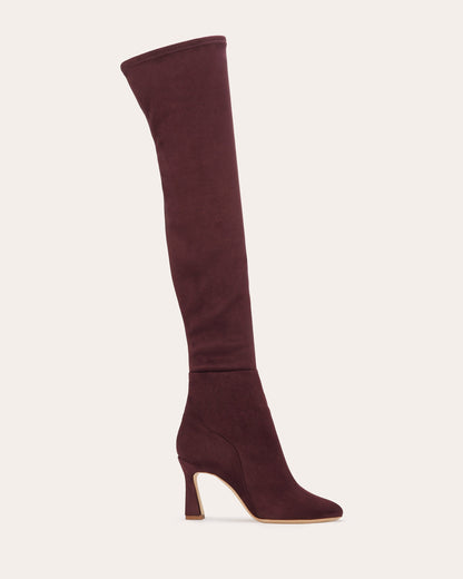 Dara Suede Over-The-Knee Boots | BURGUNDY SUEDE