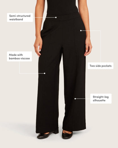 Relaxed Leg Pants - Short - Black