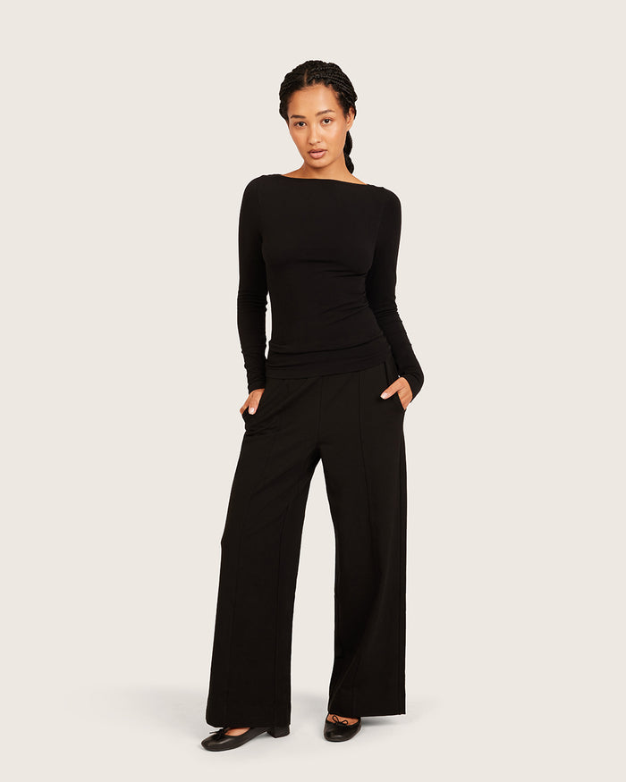 Relaxed Leg Pants - Short - Black