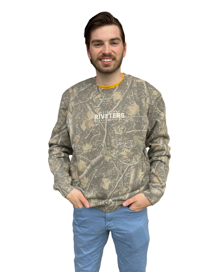 Riveters Deadwood Camo Crewneck