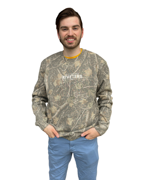 Riveters Deadwood Camo Crewneck