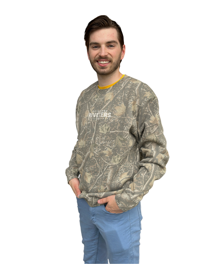 Riveters Deadwood Camo Crewneck