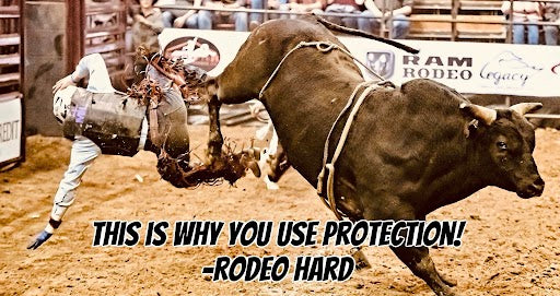 Rodeo Hard Bull Riding Protective Helmet Combo