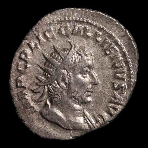 Rome, Emperor Gallienus, AR Antoninianus, Jupiter (God of Sky & Thunder) - 254 to 255 CE - Roman Empire