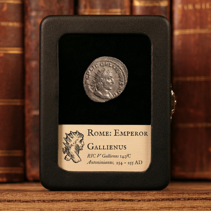 Rome, Emperor Gallienus, AR Antoninianus, Jupiter (God of Sky & Thunder) - 254 to 255 CE - Roman Empire