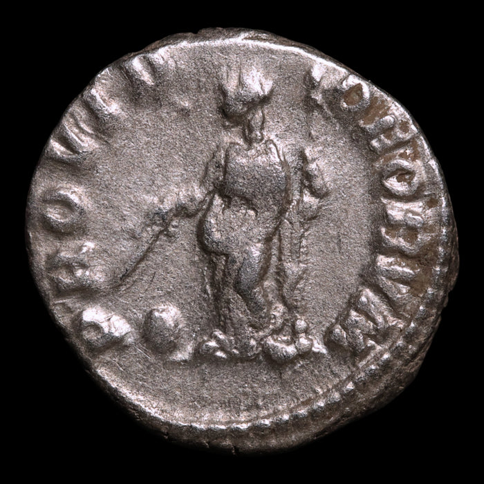 Rome, Emperor Geta, AR Denarius, Providentia (Deity of Prediction) - 203 to 208 CE - Roman Empire