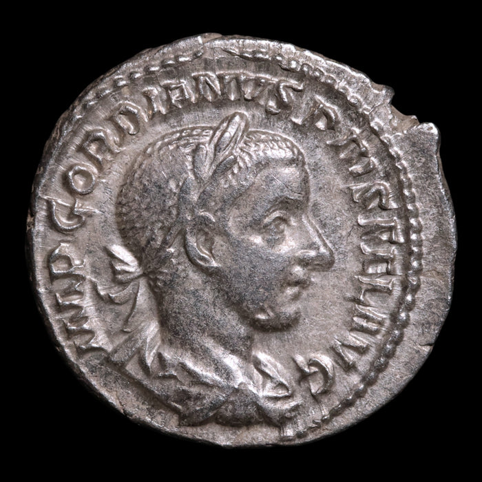 Rome, Emperor Gordian III, AR Denarius, Securitas (Goddess of Security) - 241 CE - Roman Empire