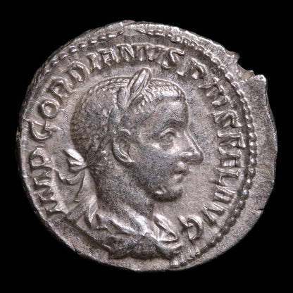 Rome, Emperor Gordian III, AR Denarius, Securitas (Goddess of Security) - 241 CE - Roman Empire