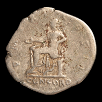 Rome, Emperor Hadrian, Denarius, Concordia Reverse - 118 CE - Roman Empire