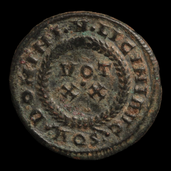 Rome, Emperor Licinius, Bronze, Votive Wreath Reverse - 321 CE - Roman Empire