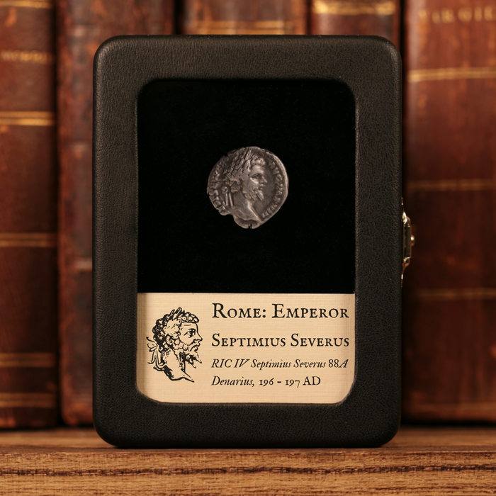 Rome, Emperor Septimius Severus, AR Denarius, Pax (Goddess of Peace) - 196 to 197 CE - Roman Empire