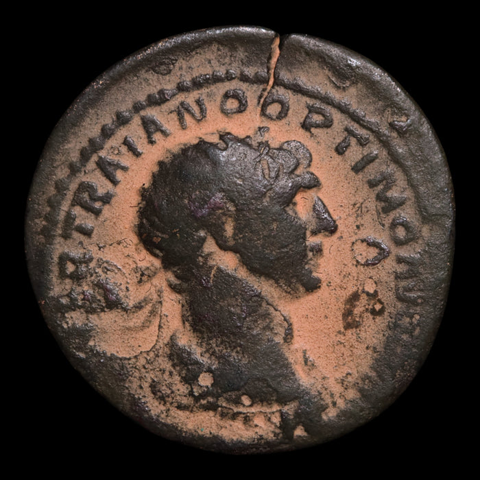 Rome, Emperor Trajan, AE Semis, Senatus Consulto Reverse - 114 to 117 CE - Roman Empire