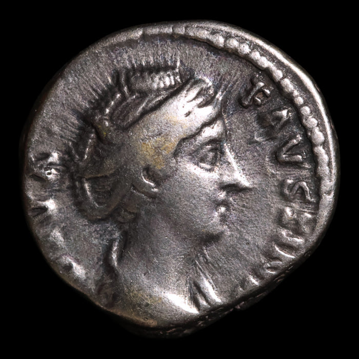 Rome, Empress Faustina I, AR Denarius, Juno (Goddess of Marriage) - 141 CE - Roman Empire