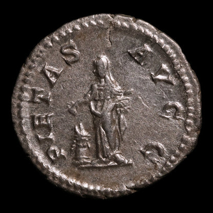 Rome, Empress Julia Domna, AR Denarius, Pietas (Faith & Devotion) - 196 to 211 CE - Roman Empire