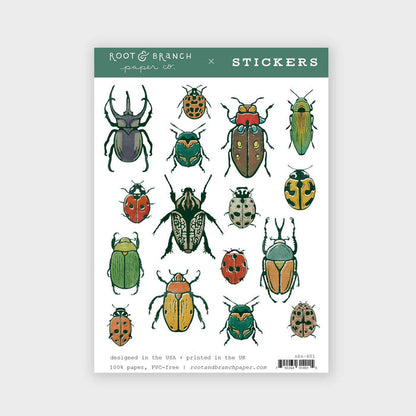 Root & Branch Paper Co. - Beetles Sticker Sheet