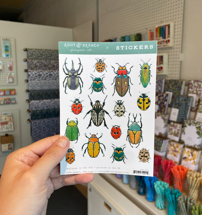 Root & Branch Paper Co. - Beetles Sticker Sheet