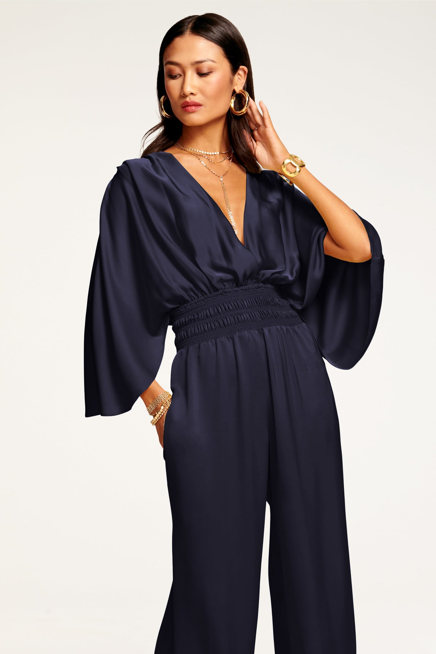 Cheri Wide Leg Jumpsuit | NAVY
