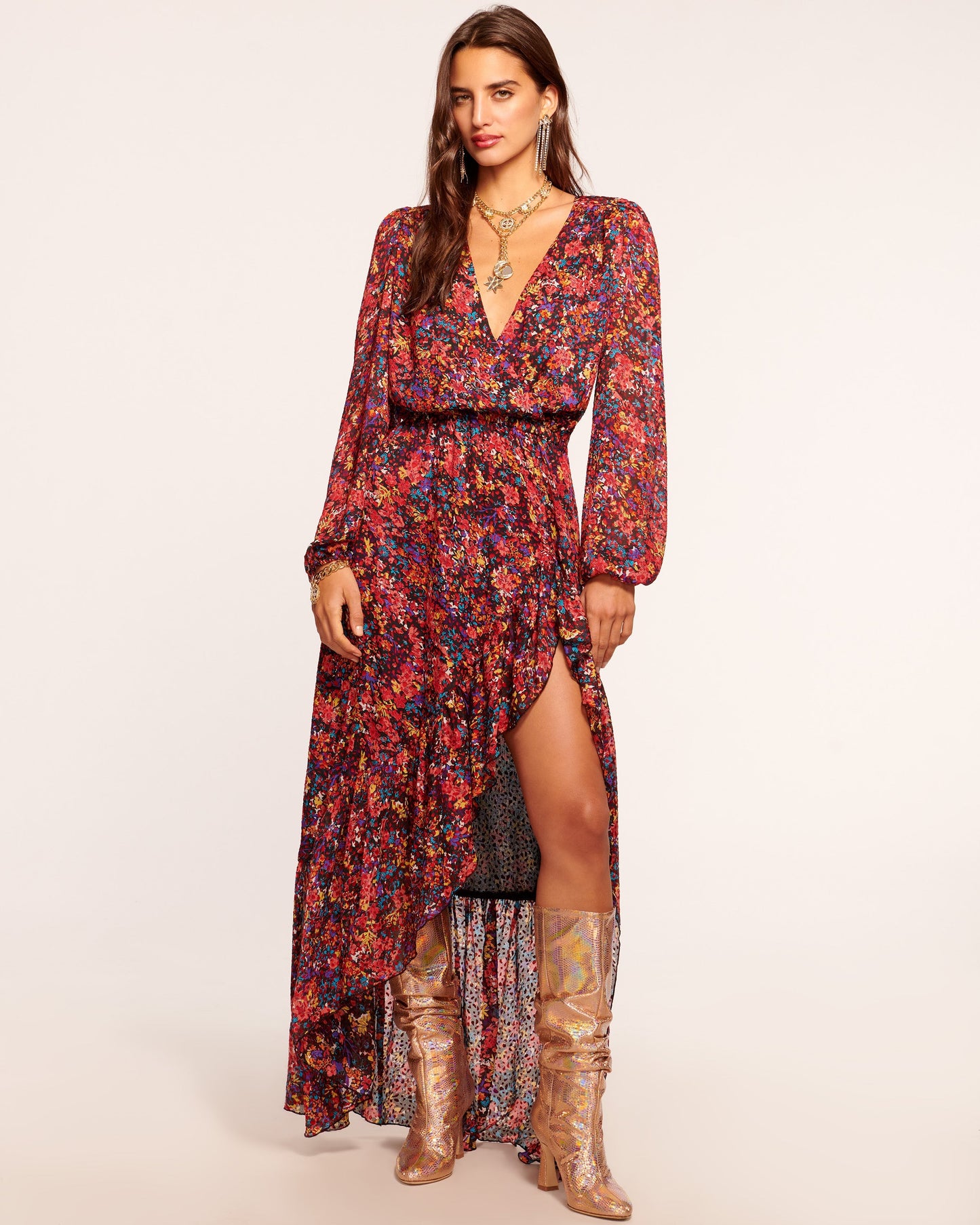 Fatima Long Sleeve Midi Dress
