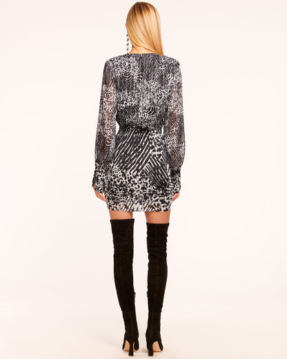 Cecelia Long Sleeve V-Neck Mini Dress