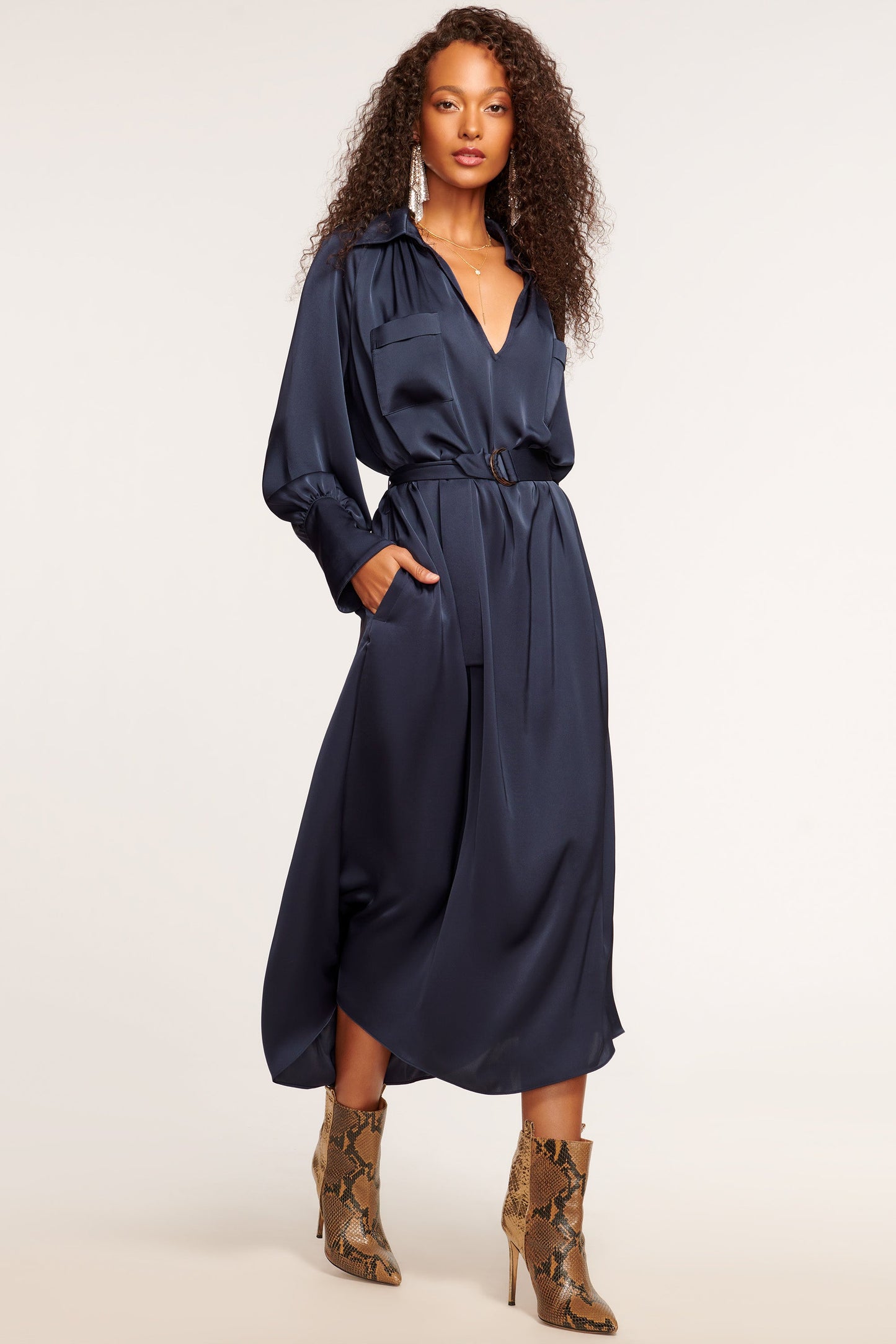 Cecilia Belted Midi Dress