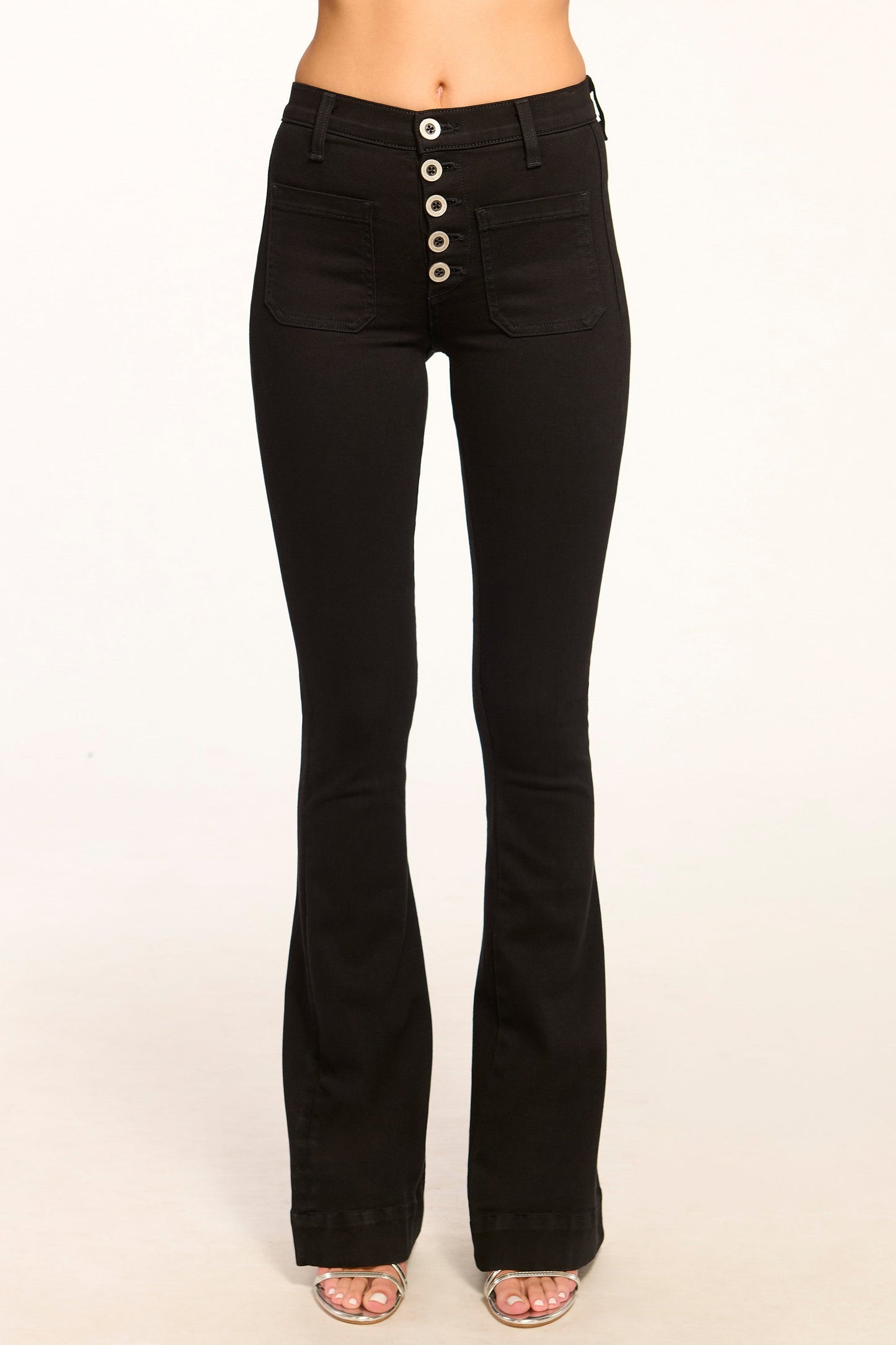 Cindy High-Rise Flare Jean | BLACK