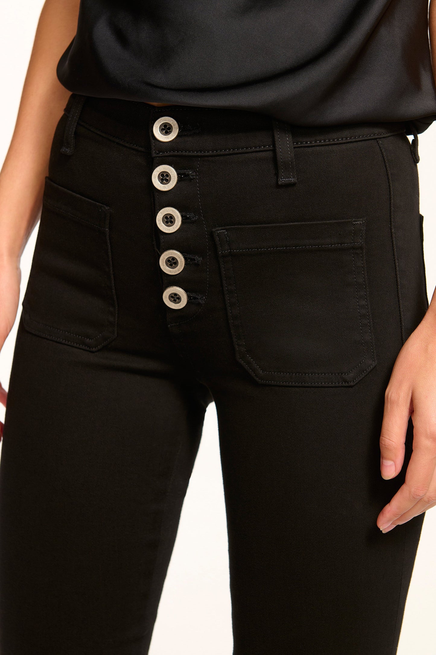 Cindy High-Rise Flare Jean | BLACK