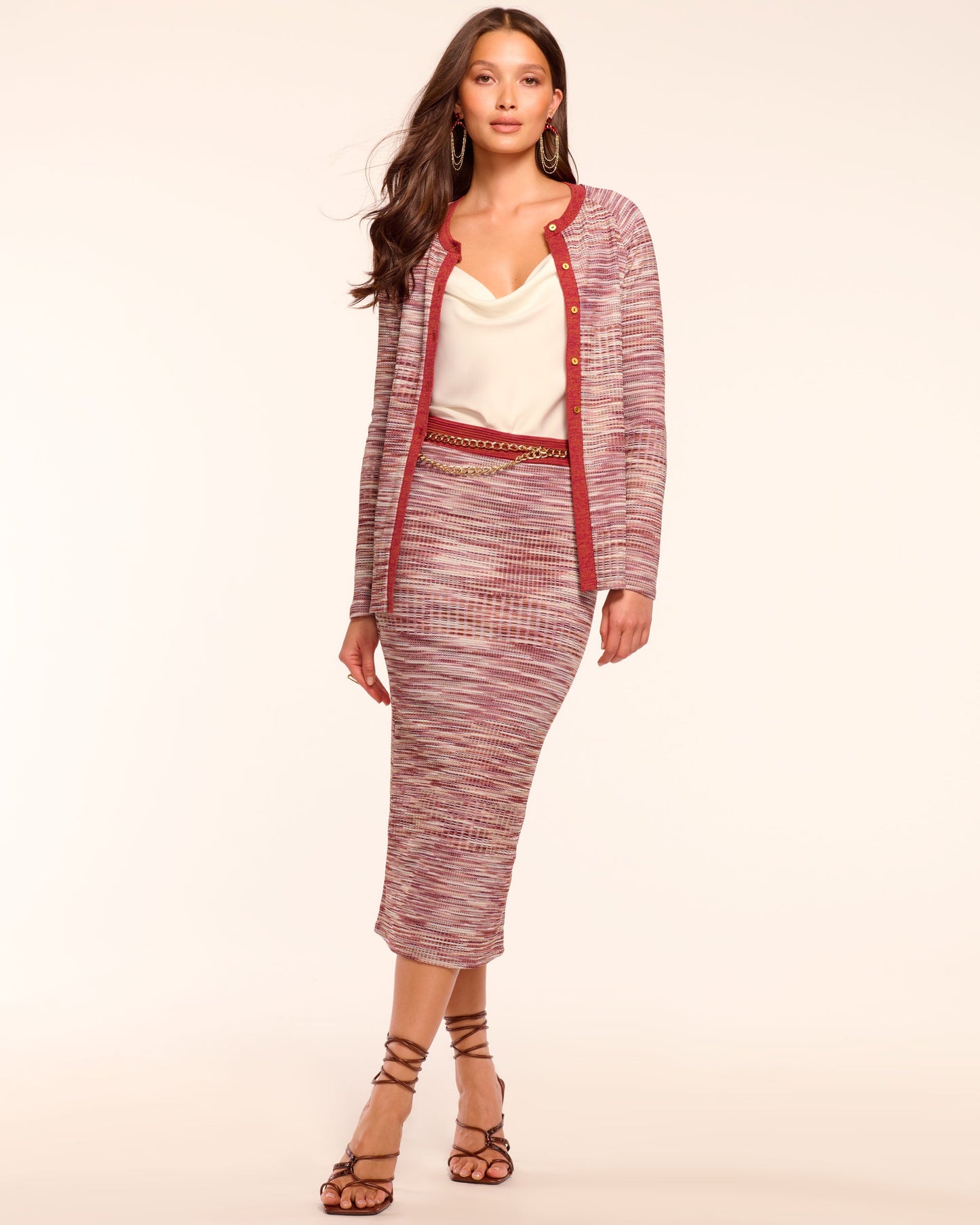 Erica Space Dye Knit Midi Skirt