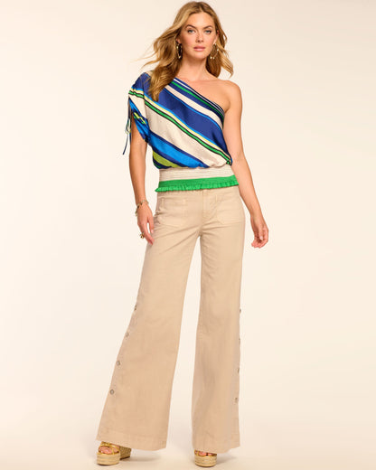 Giselle Canvas Wide Leg Pant | SANDSTONE