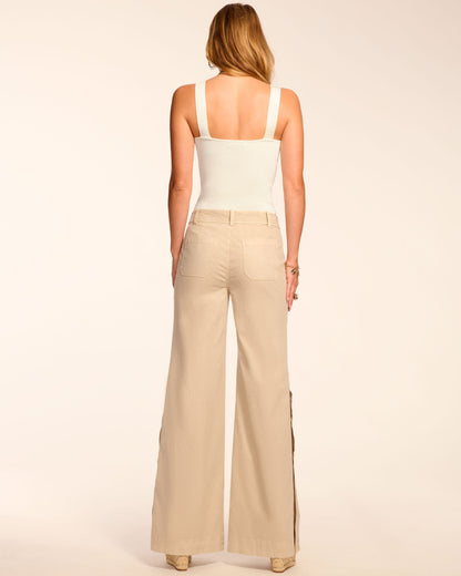 Giselle Canvas Wide Leg Pant | SANDSTONE