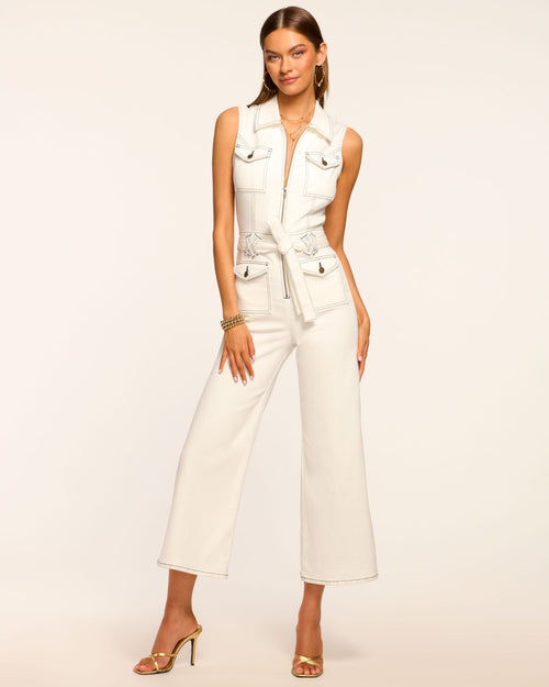 Bell Sleeveless Denim Jumpsuit