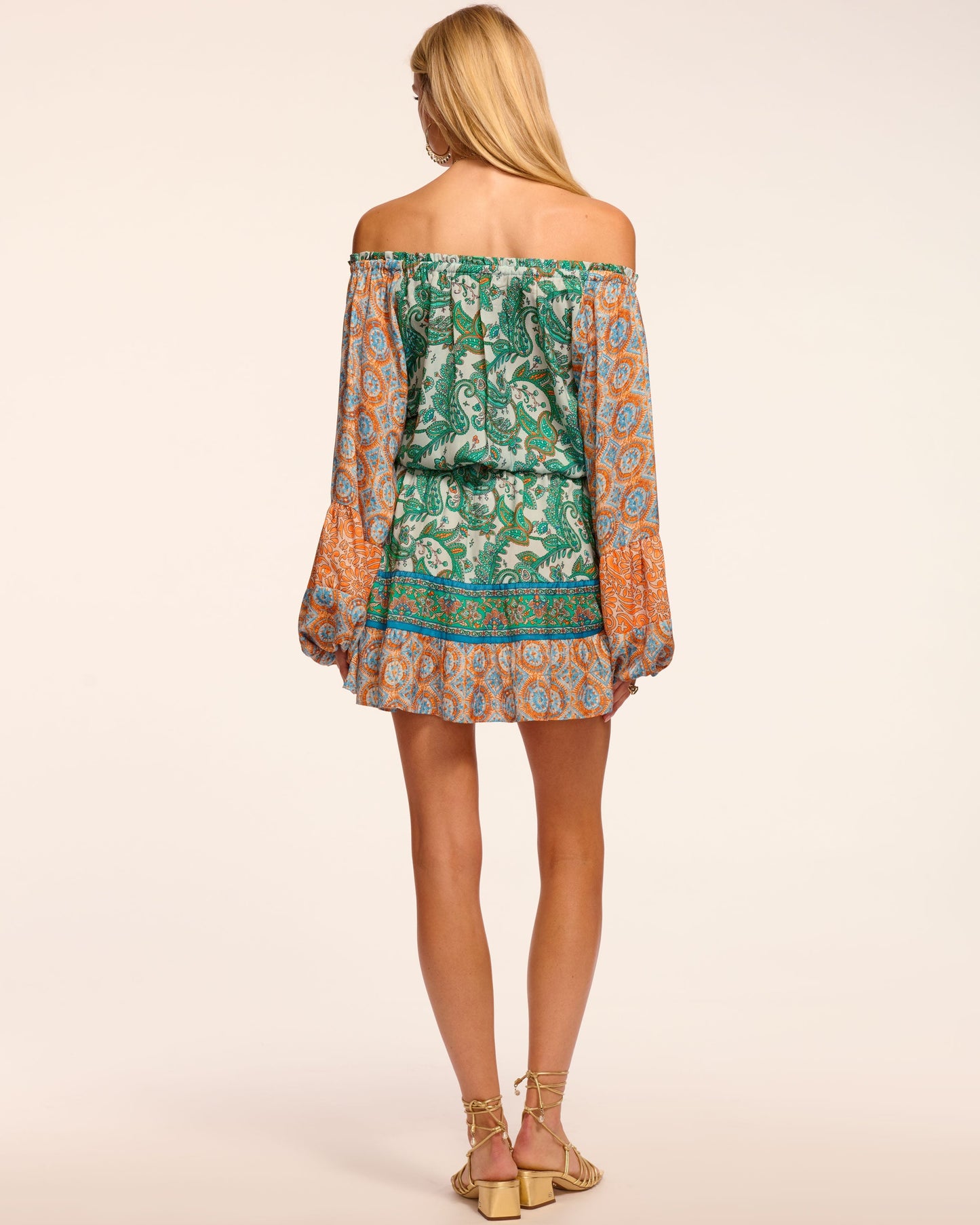Claudine Smocked Off-The-Shoulder Mini Dress