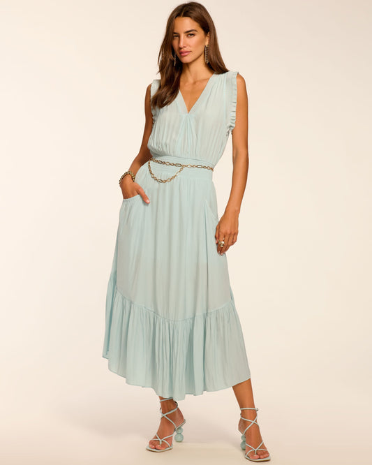 Coco Smocked Sleeveless Midi Dress