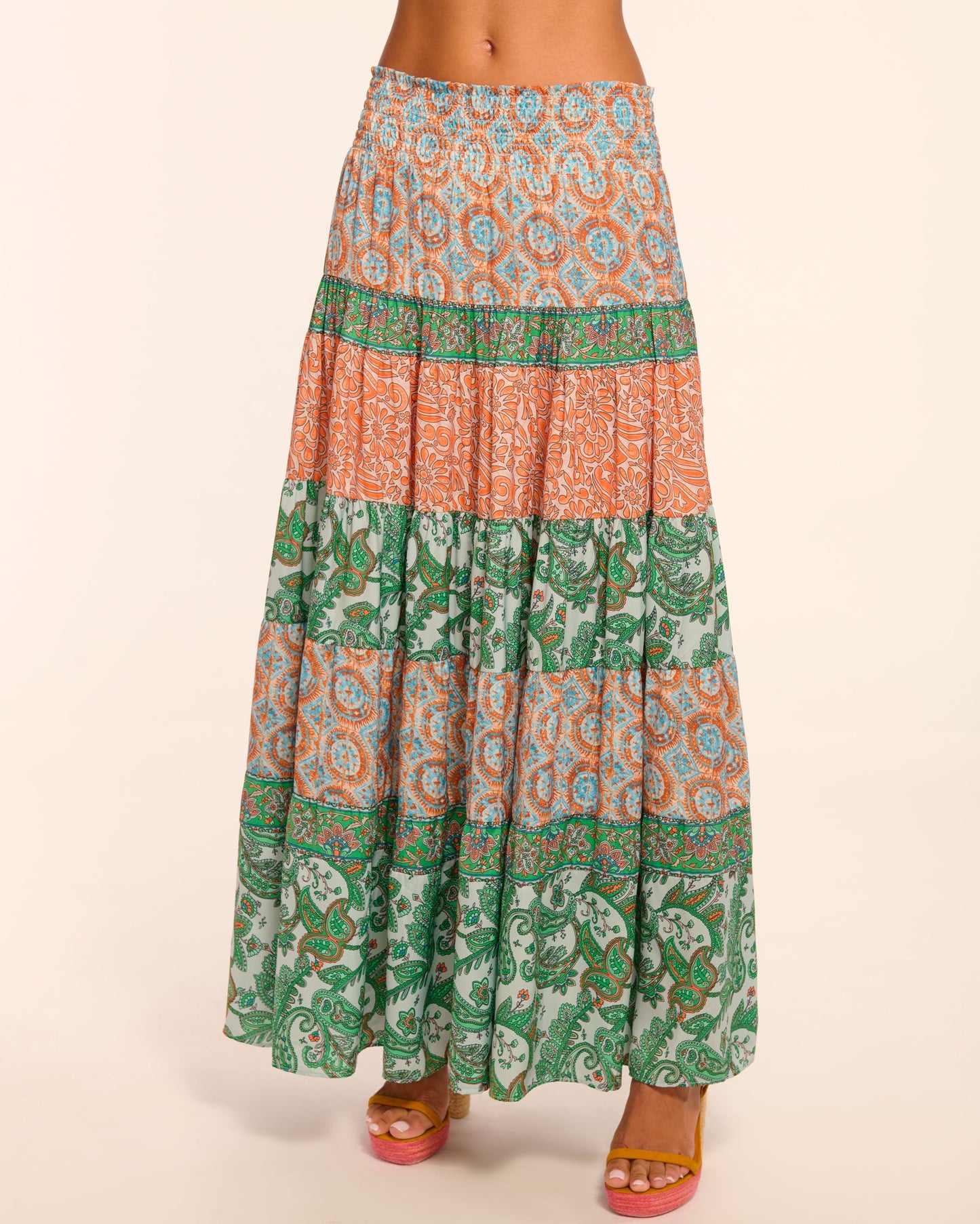 Dorotha Smocked Maxi Skirt