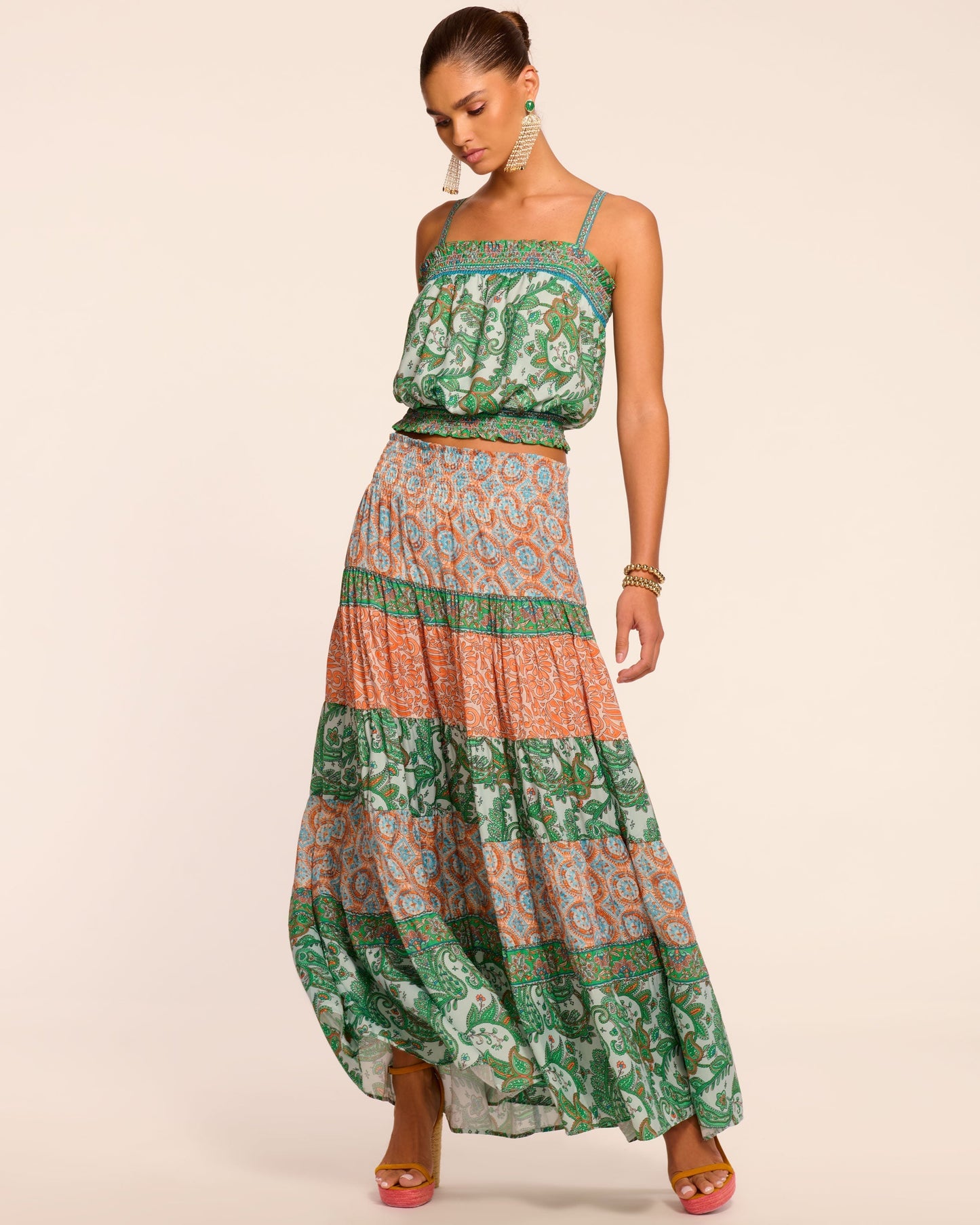 Dorotha Smocked Maxi Skirt