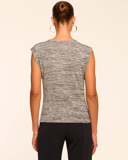 Azul Lurex Knit Cowl Neck Top