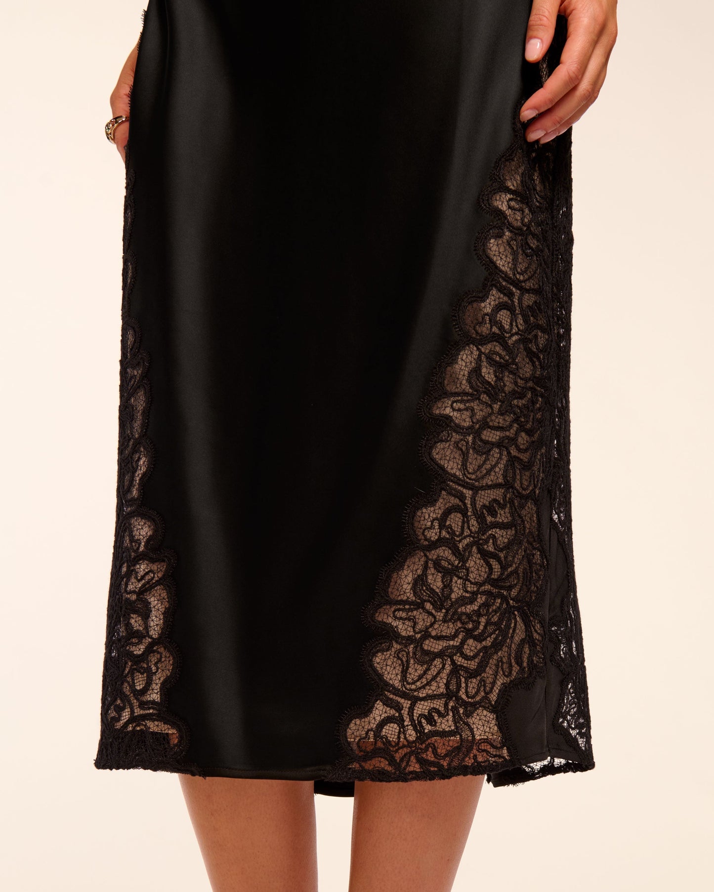 Erena Lace Slip Midi Dress