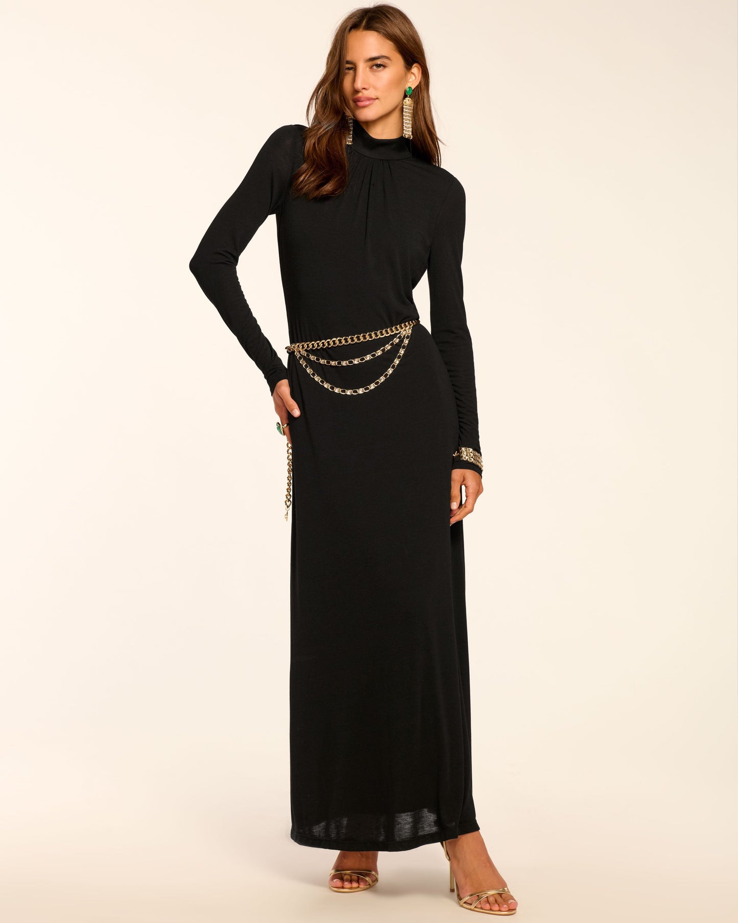 Alexandra Knit Mock Neck Maxi Dress