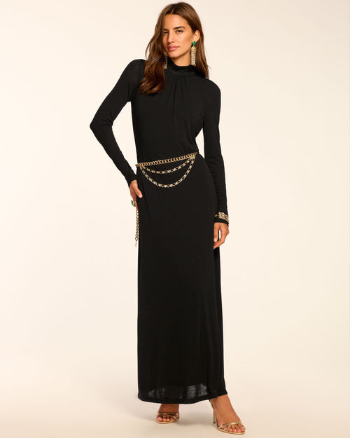 Alexandra Knit Mock Neck Maxi Dress