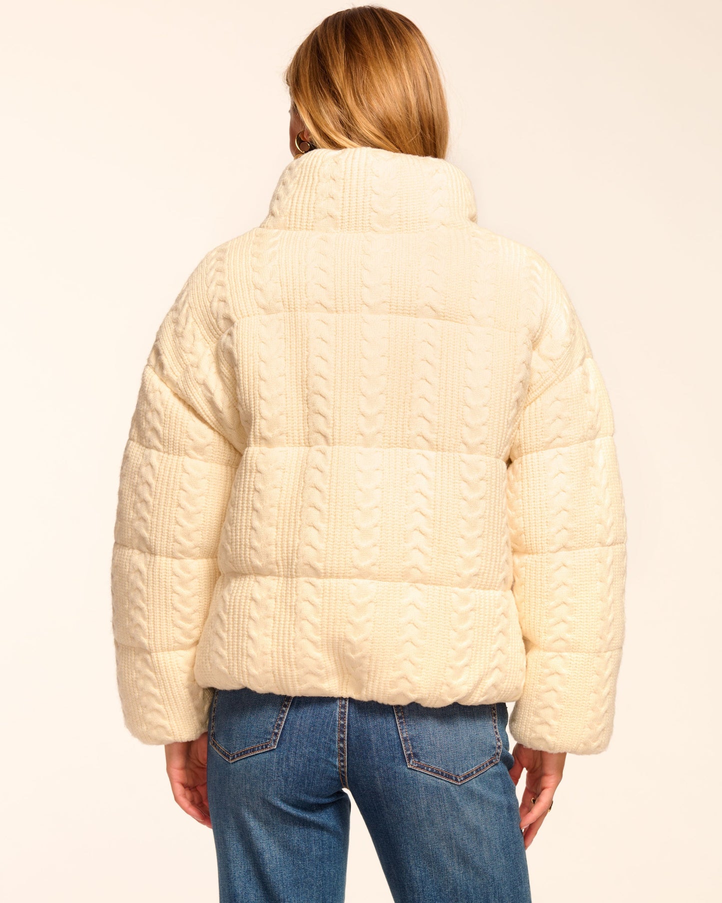 Eliana Cable Knit Puffer Coat