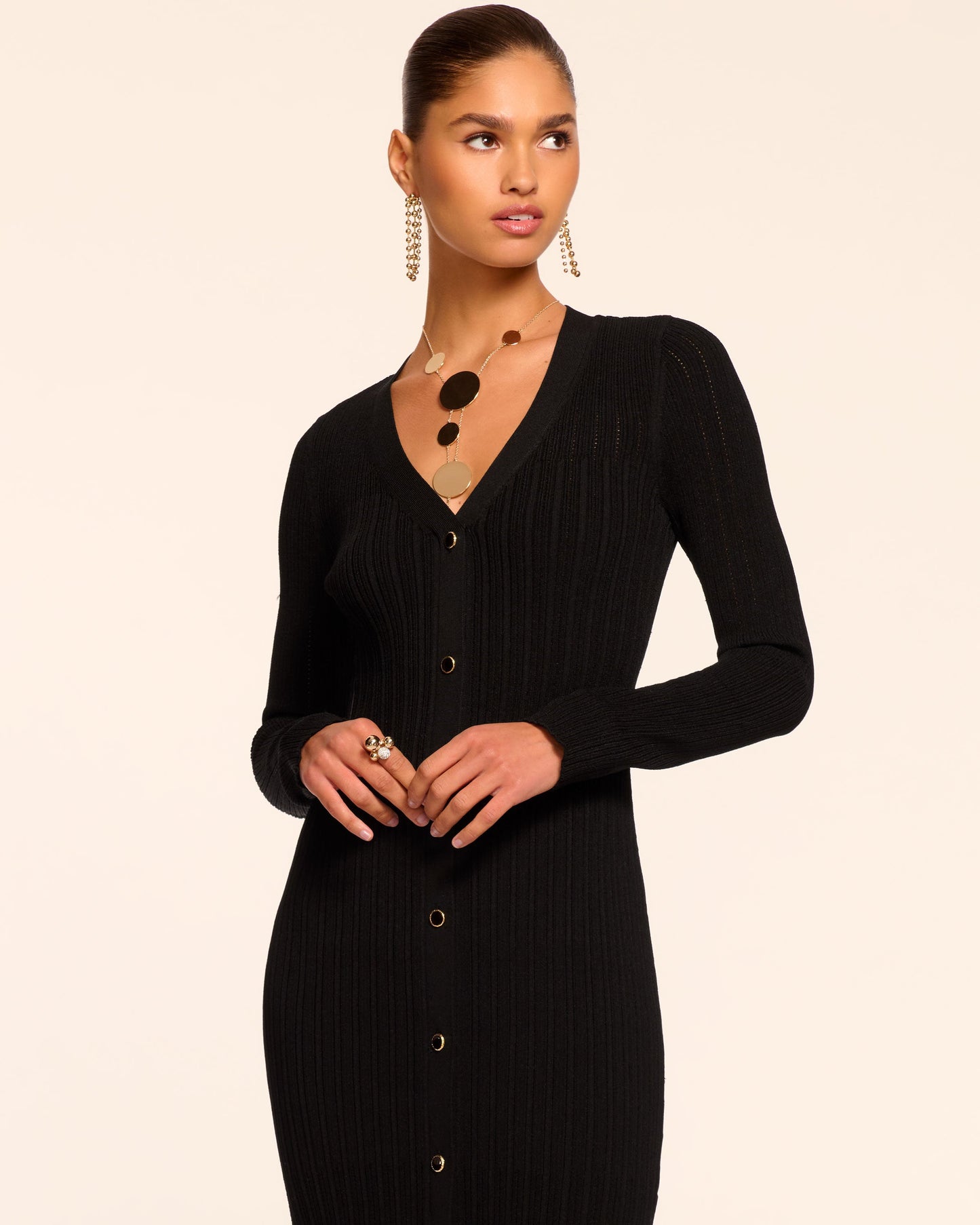 Gabby Knit Button Down Midi Dress